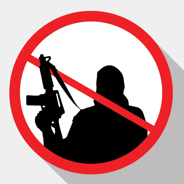 Терроризм запрещена — стоковый вектор