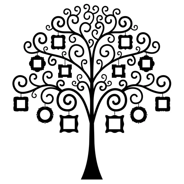 Вектор генеалогическое дерево. Шаблон — стоковый вектор