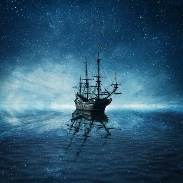Ghost ship reflection — стоковое фото