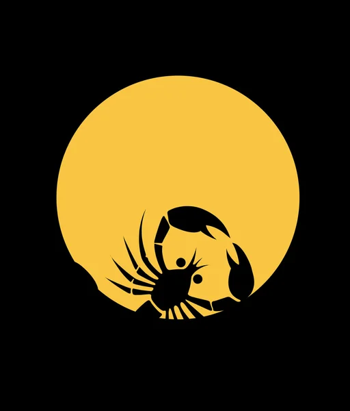 Скорпион тень логотип значок — стоковый вектор