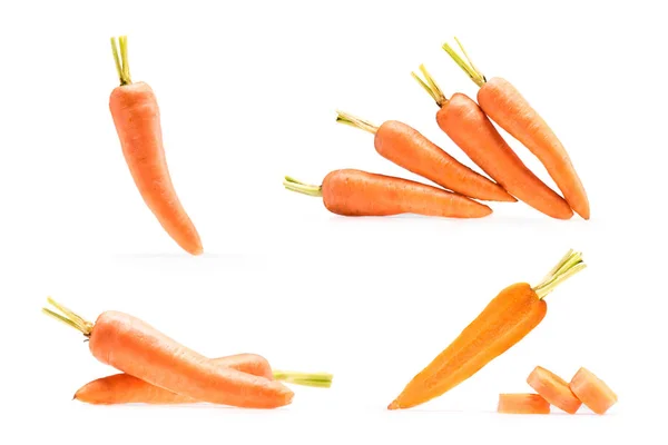 Коллаж различных композиций с морковью — стоковое фото