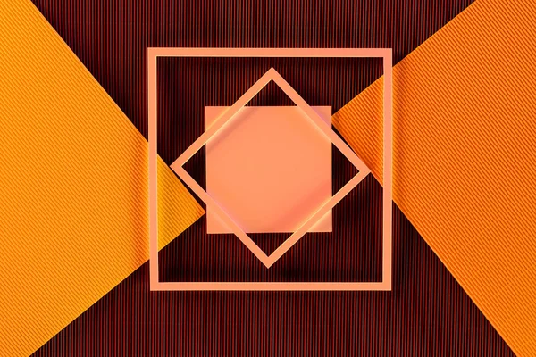 Вид Сверху Расположения Листов Рамы Фоне Цветной Бумаги — стоковое фото