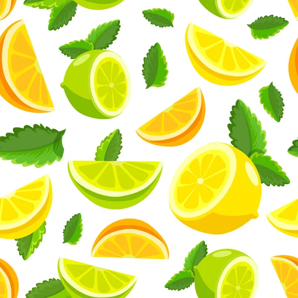 Кусочки лимона и Лайма — стоковый вектор
