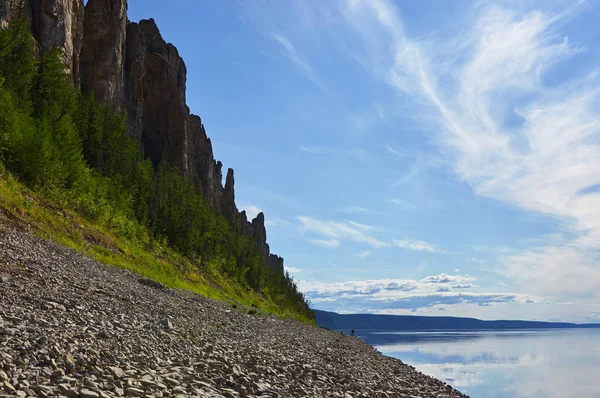 Берег Лены вблизи национального парка в Якутии — стоковое фото