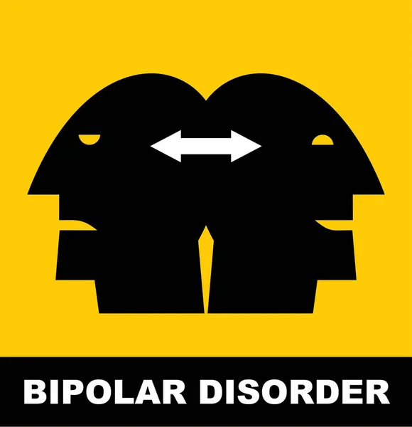 Биполярное Расстройство Главный Значок Символизирующий Вопроса Биполярного Расстройства — стоковый вектор