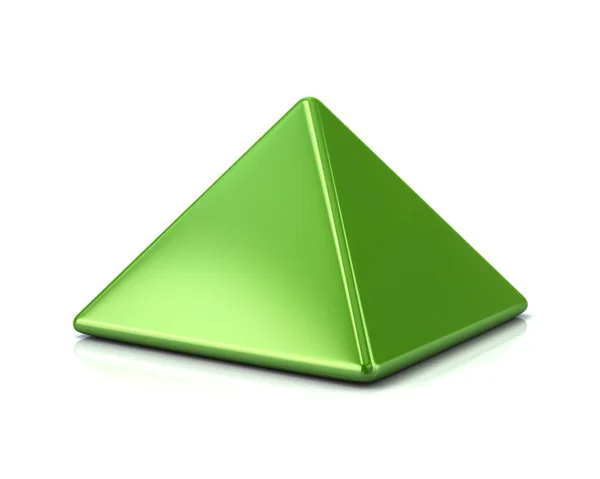 Зеленые четырехгранник пирамида — стоковое фото