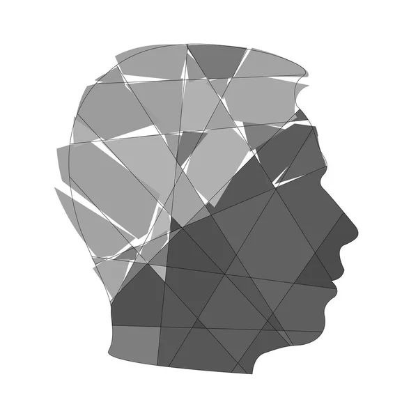 Психология человека силуэт head01 — стоковый вектор