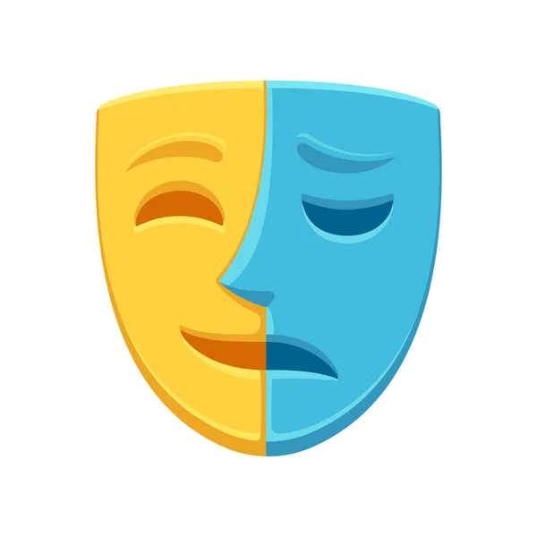 Счастливые и грустные маска — стоковый вектор