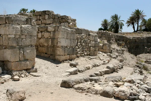 Древние руины в Мегиддо, Израиль — стоковое фото