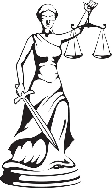 Фемида - богиня справедливости — стоковый вектор