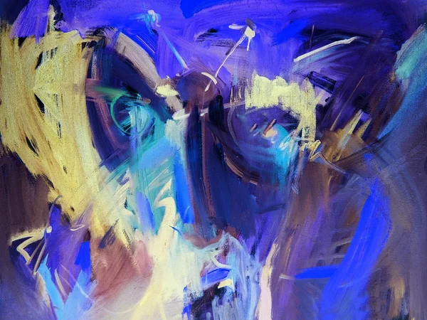 Синий абстрактная живопись — стоковое фото