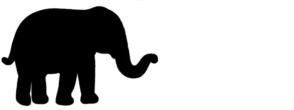 Черные слоны — стоковое фото