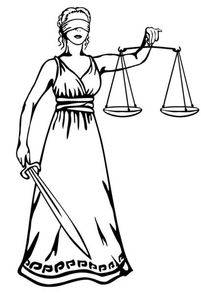 Фемида - богиня справедливости — стоковый вектор