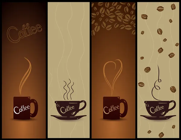 Набор баннеров кофе. вектор — стоковый вектор