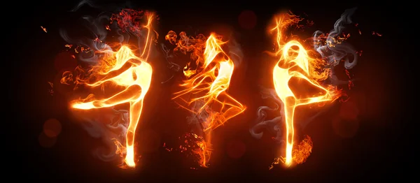 Танец огня — стоковое фото