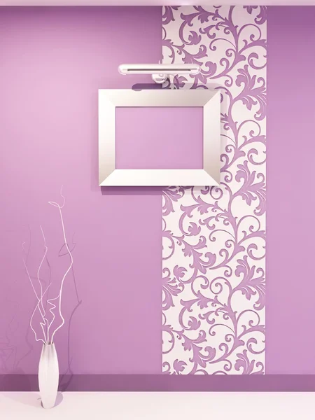 Дна рамка для фото на стене dicorative фиолетовый с овощной o — стоковое фото