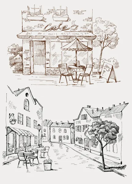 Уличное кафе — стоковый вектор