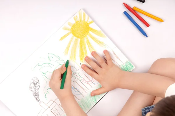 Рисование изображения детей — стоковое фото