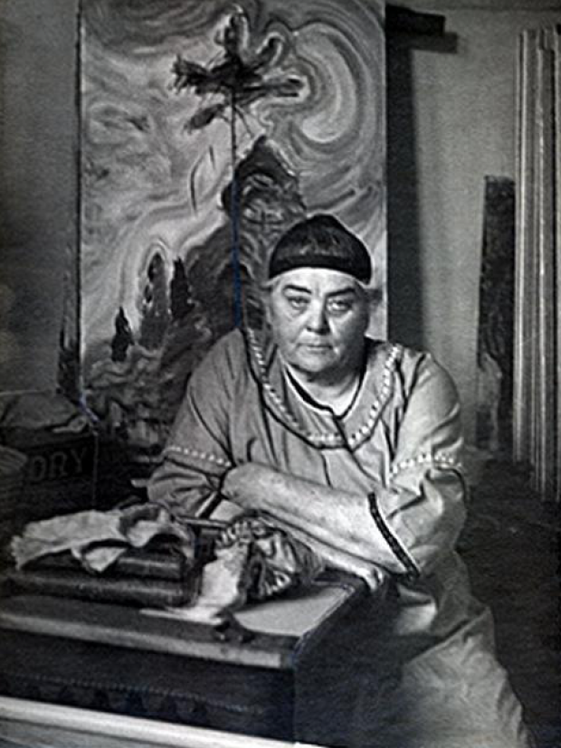 Эмили Карр в мастерской. 1936. Фото: Гарольд Мортимер-Лэмб.