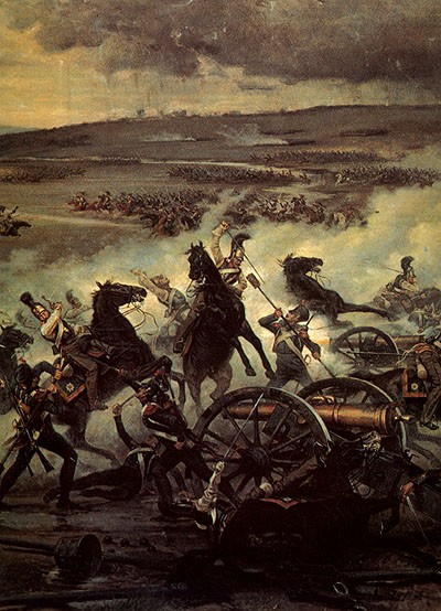 Мазуровский В. Атака русской кавалерии на французскую батарею в сражении при Бородине