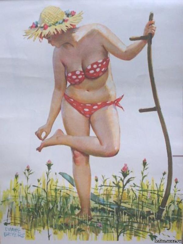 Американский художник Дуэйн Брайерс (Duane Bryers), хильда, hilda, тостушка, пышка, полные женщины, позитив