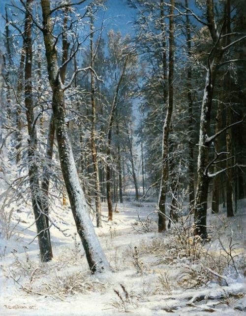 Сочинение описание по картине Шишкина Зима в лесу, иней
