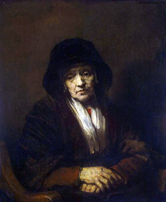 Описание картины Рембрандта Харменса ван Рейна «Портрет старушки»