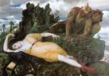 Diana sleeping with two fauns 1877