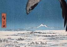 Eagle Over 100,000 Acre Plain at Susaki, Fukagawa (Juman-tsubo) 1857