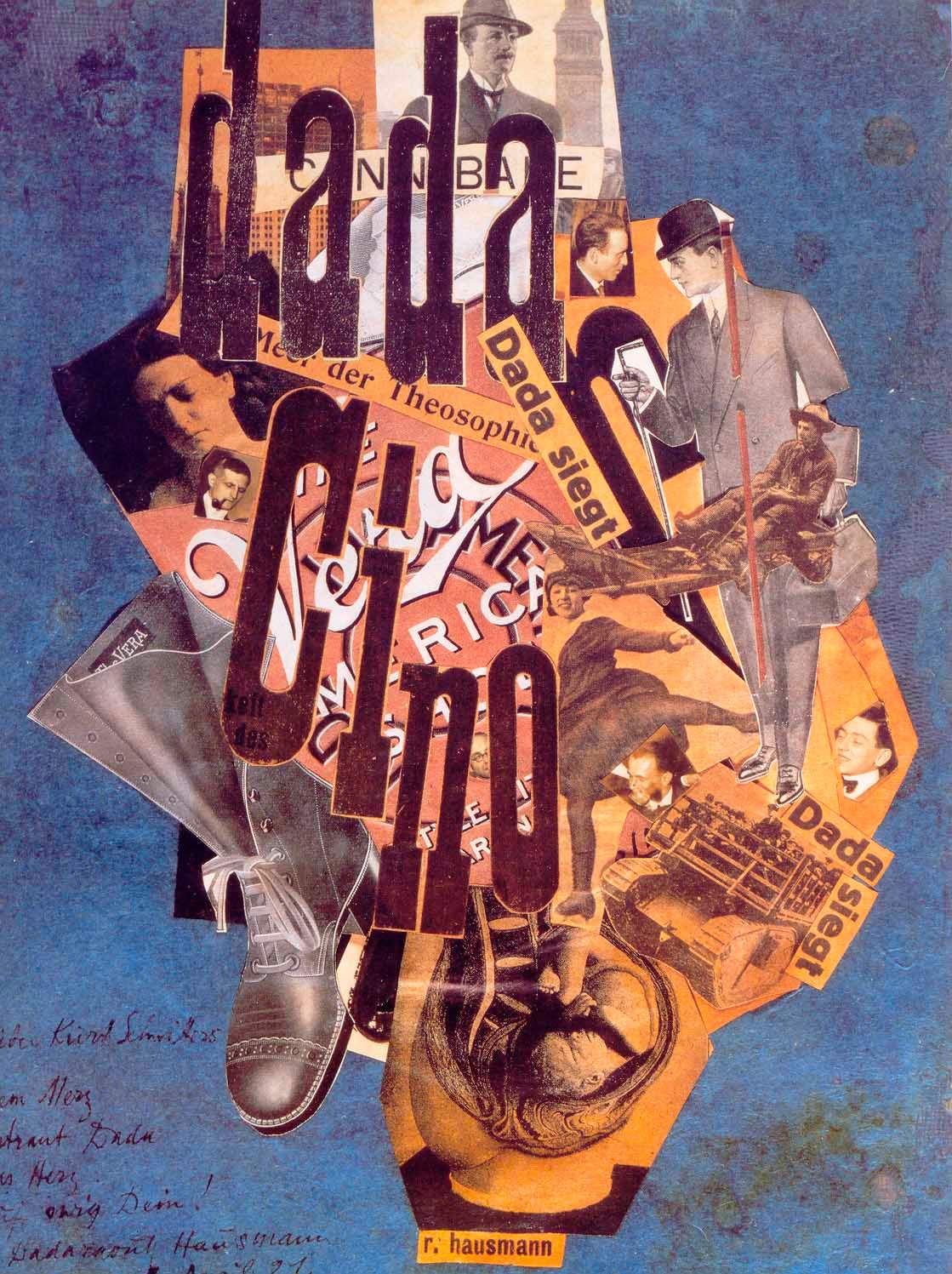 Дадаизм коллаж Hausmann, Dada Cino 1920