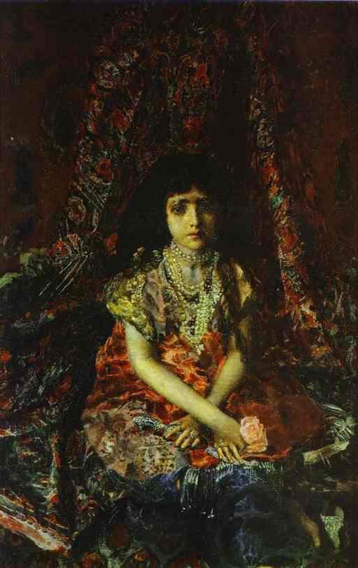 Portrait of a Girl against a Persian Carpet
