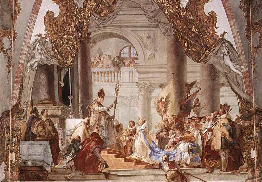 Свадьба императора Фридриха Барбароссы и Беатрисы Бургундской . 1750—53