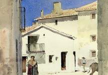 A Street in Denia, Spain 1883