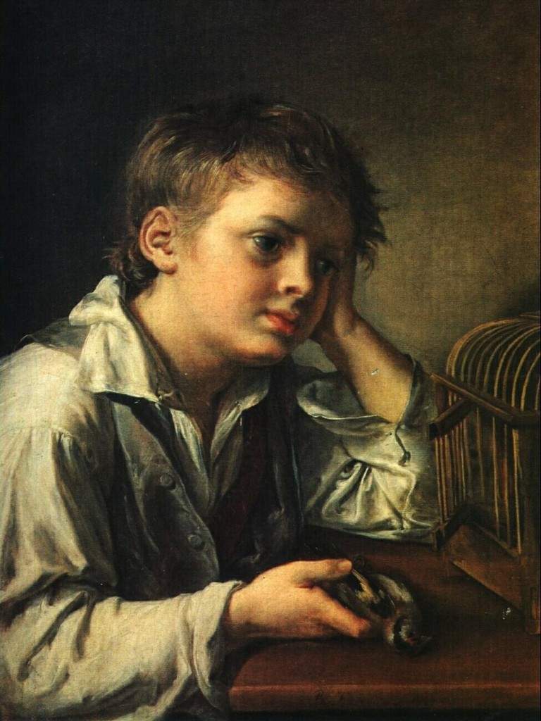 «Мальчик, тоскующий об умершей своей птичке» 1829