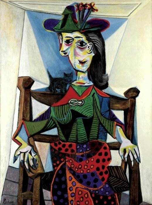 Дора Маар с кошкой картина Пикассо