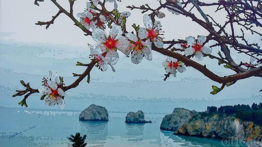 Фото №140685. Весна в Крыму. Живописный Рендеринг в стиле Поп-Арт (Дм. и О.Пастернак)