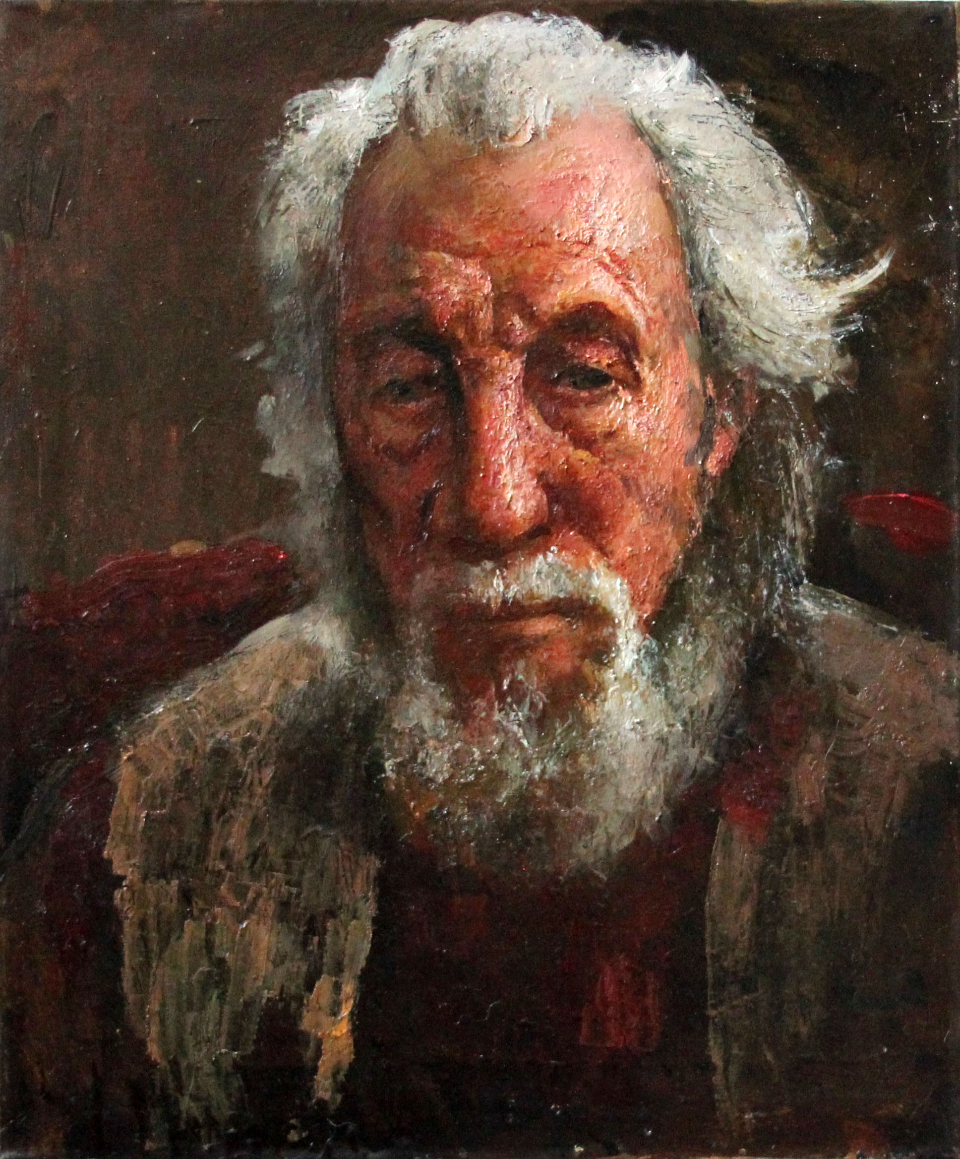 Портрет заслуженного художника России Воронцова Д.А., 60х50, 2012г, холст, масло