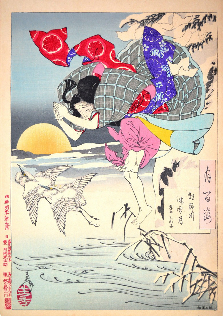 «Сто видов Луны» – величайшие гравюры мастера укиё-э Цукиока Ёситоси 2