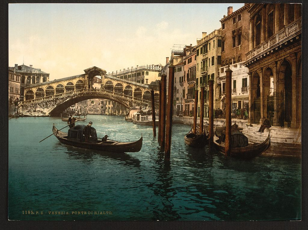 Цветные фотохромные ретро фотографии Венеция Италия 25