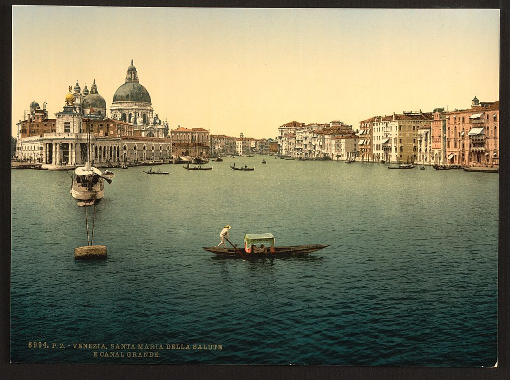 Цветные фотохромные ретро фотографии Венеция Италия 78
