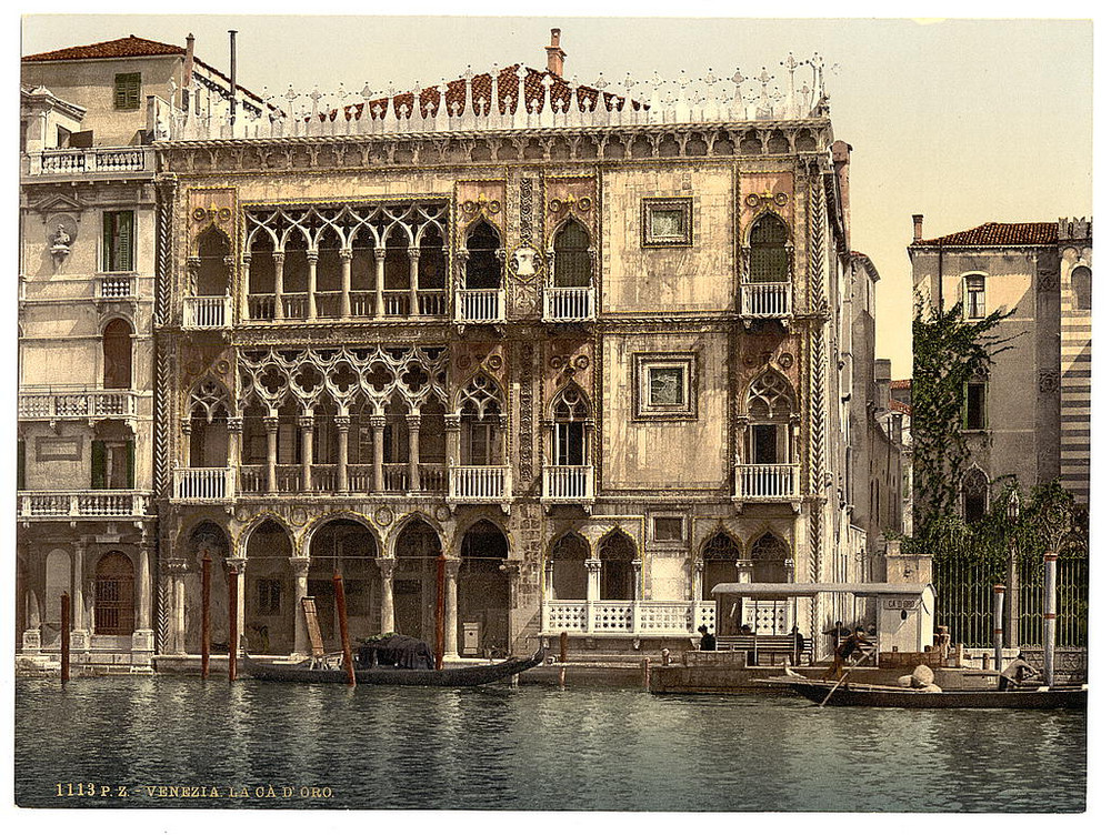 Цветные фотохромные ретро фотографии Венеция Италия 92