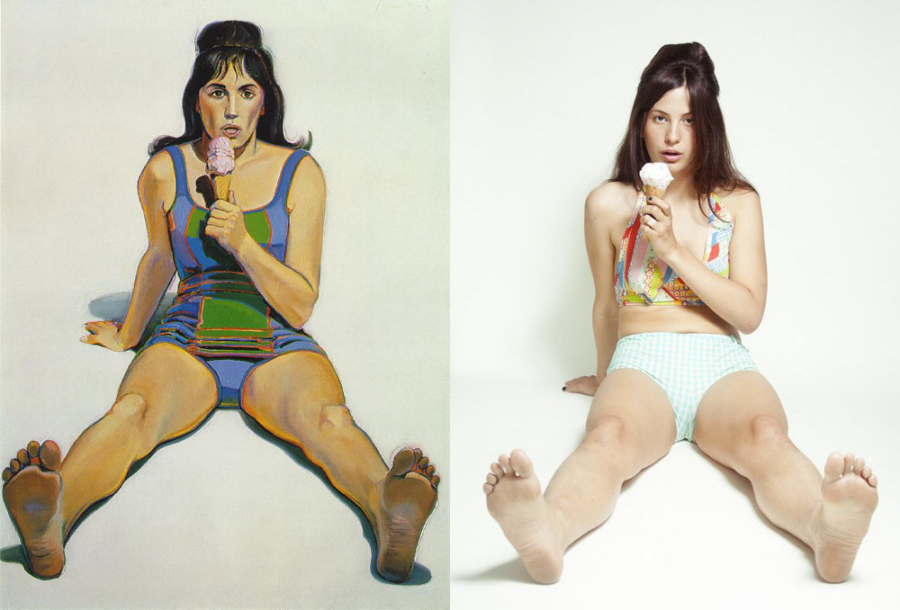 Уэйн Тибо "Девочка с мороженым" картина, люди, репродукция