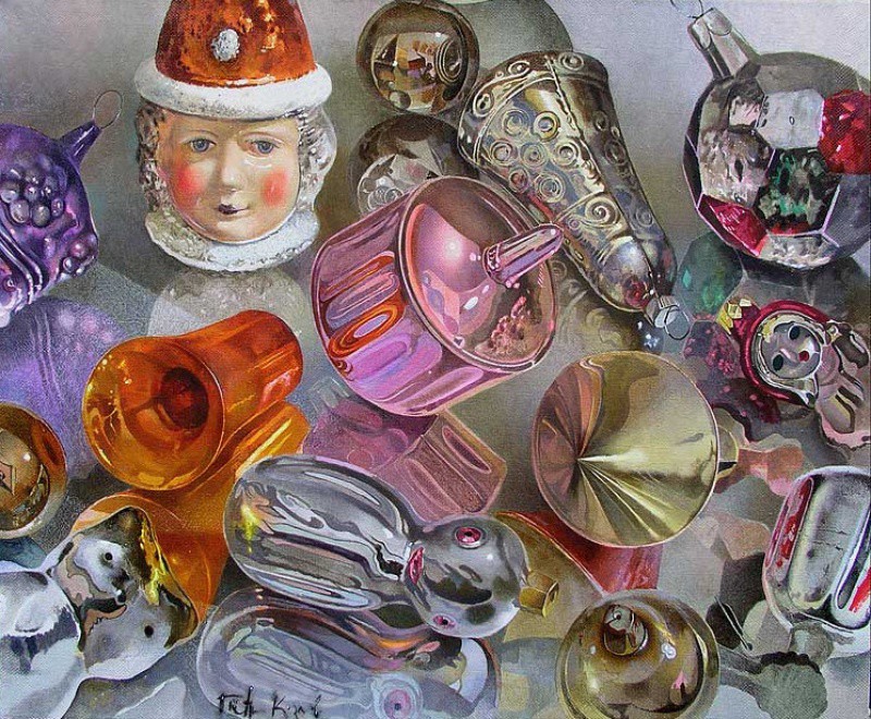 Петр Козлов, «Старые игрушки» новый год, художник