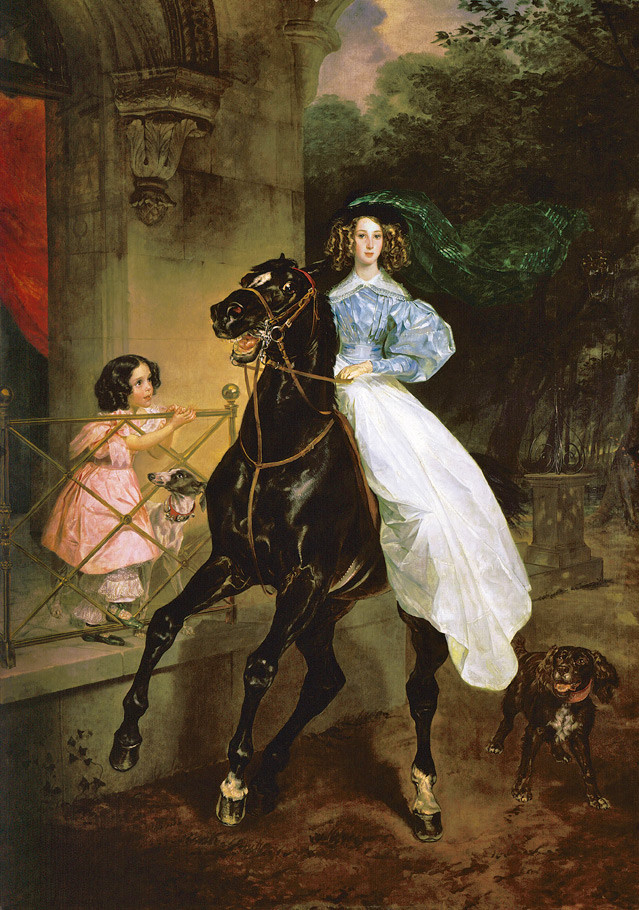 К. Брюллов. Всадница 1832 г. живопись, искусство