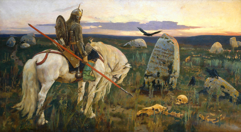 В. Васнецов. Витязь на распутье 1877 г. живопись, искусство