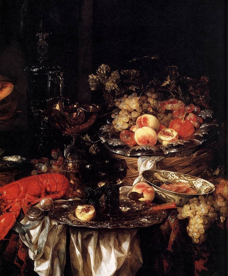 Абрахам ван Бейерен (ок. 1620 — 1690) — голландский художник XVII века, мастер натюрмортов с посудой и фруктами, иногда с цветами, рисовал также морские пейзажи. голландские натюрморты, живопись, искусство, красота, цветы