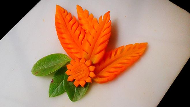 украшения из моркови своими руками цветы