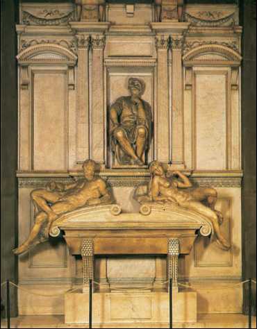 Микеланджело. Гробница Лоренцо Медичи. 1520—34 гг. Капелла Медичи в церкви Сан-Лоренцо. Флоренция