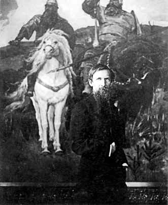фото 3 Васнецов у картины «Богатыри». Москва. 1898.jpg