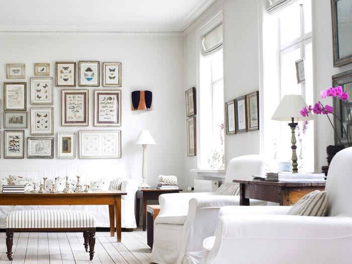 идея яркого интерьера комнаты в скандинавском стиле